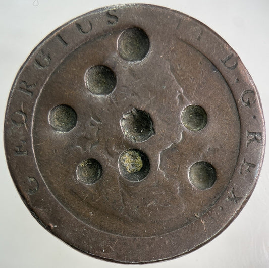 1797 George III 3rd Stamped Cartwheel One Penny Coin | Fair Grade