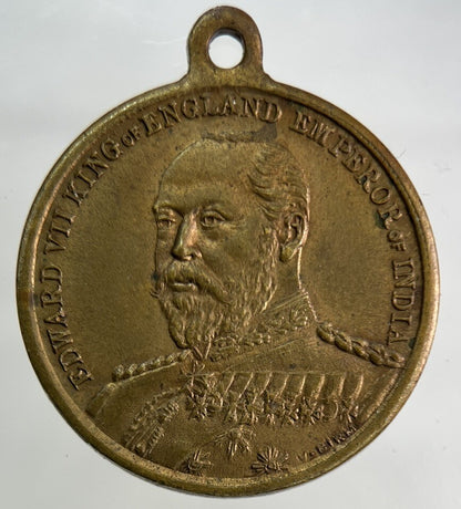 1902 Edward VII Coronation Commemorative Medal Coin | Fine Collectable Grade