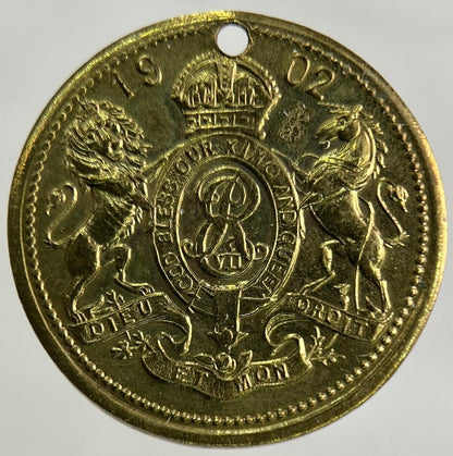 1902 Edward VII Coronation Commemorative Medal Coin | Fine Collectable Grade
