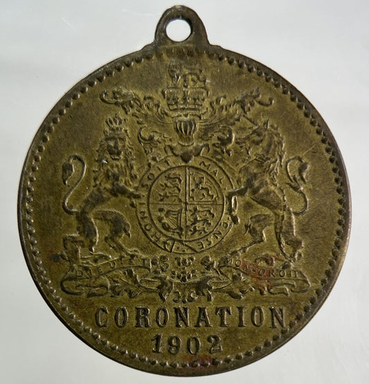 1902 Edward VII Coronation Commemorative Medal Coin | Fine Collectable Grade
