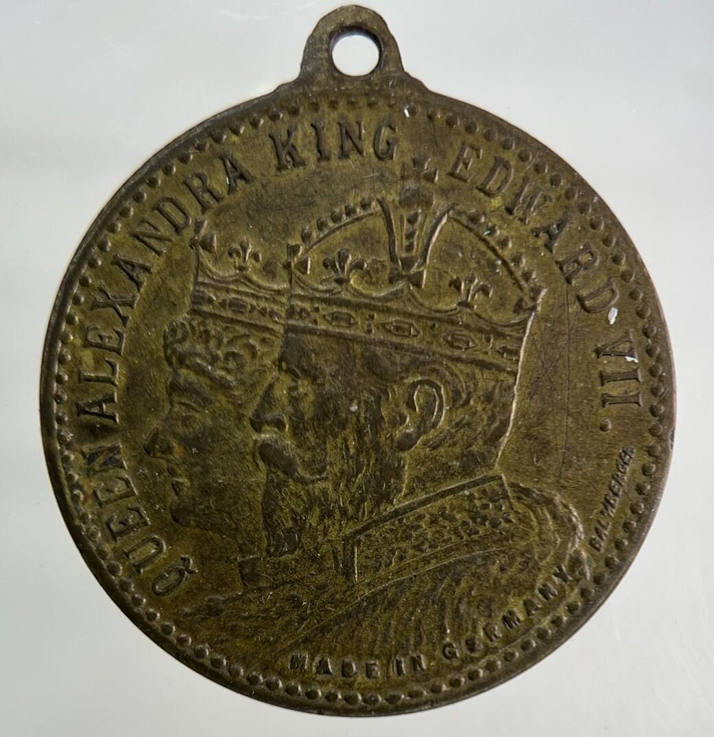1902 Edward VII Coronation Commemorative Medal Coin | Fine Collectable Grade