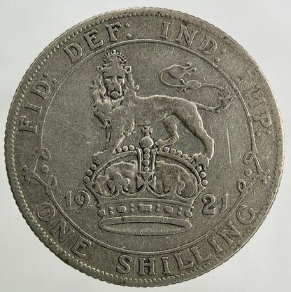 1921 George V Shilling Silver Coin | Fine Collectable Grade
