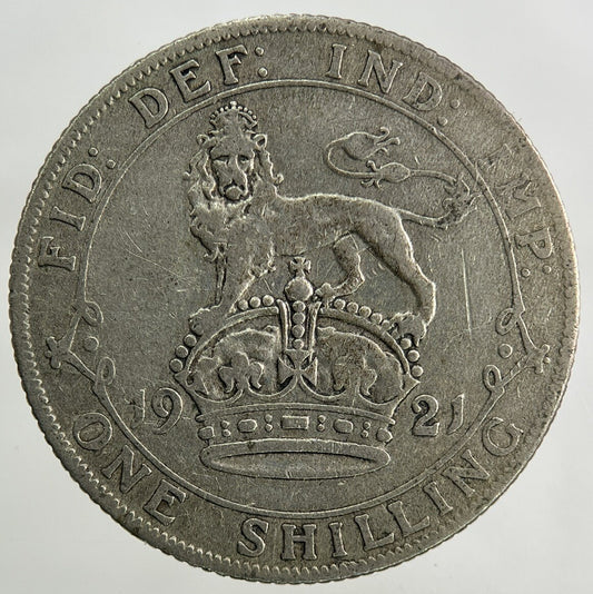 1921 George V Shilling Silver Coin | Fine Collectable Grade