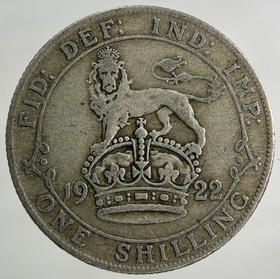 1922 George V Shilling Silver Coin | Fine Collectable Grade