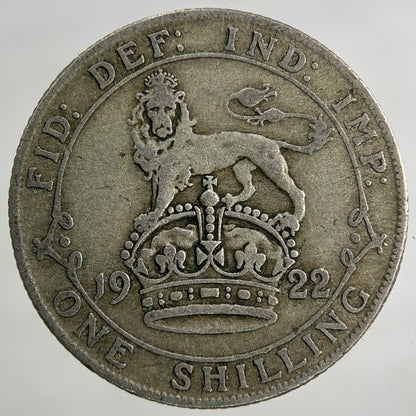 1922 George V Shilling Silver Coin | Fine Collectable Grade