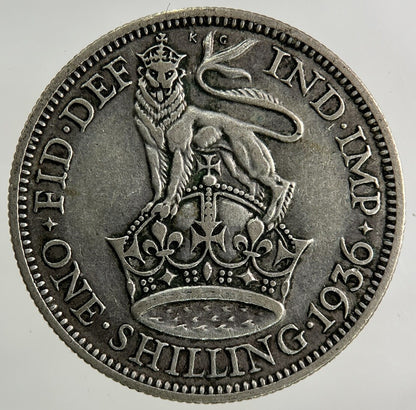 1936 George V Shilling Silver Coin | Fine Collectable Grade