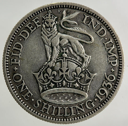 1936 George V Shilling Silver Coin | Fine Collectable Grade
