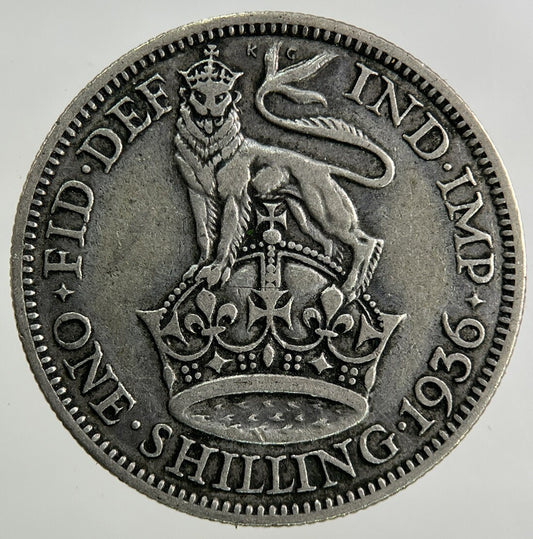 1936 George V Shilling Silver Coin | Fine Collectable Grade