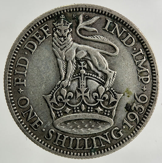 1936 George V Shilling Silver Coin | Fine Collectable Grade