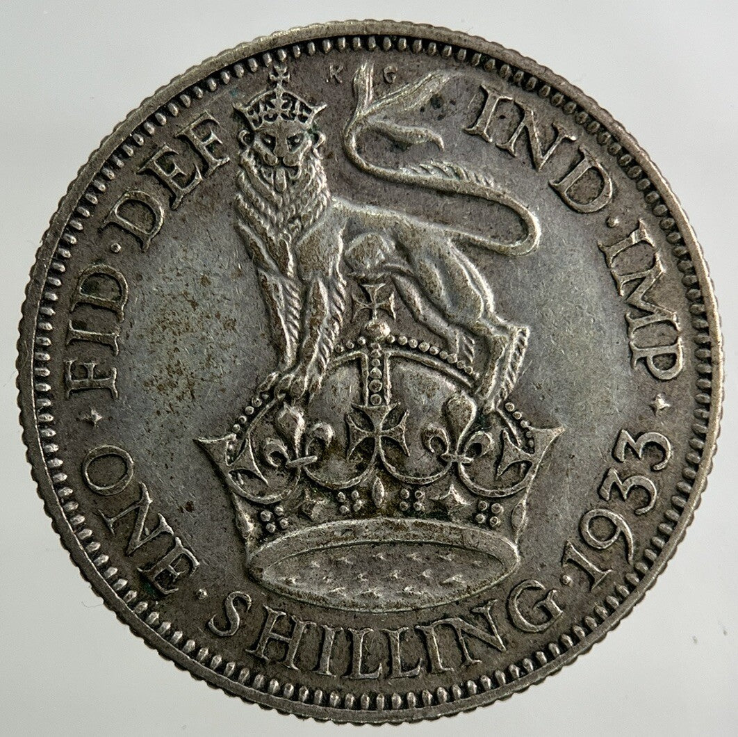 1933 George V Shilling Silver Coin | Fine Collectable Grade