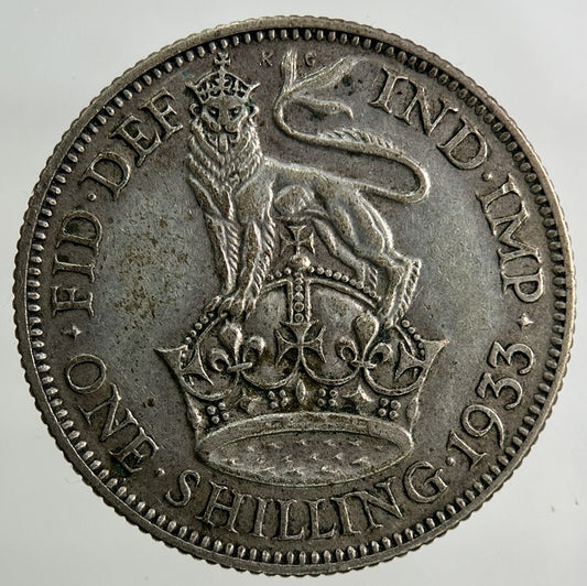 1933 George V Shilling Silver Coin | Fine Collectable Grade