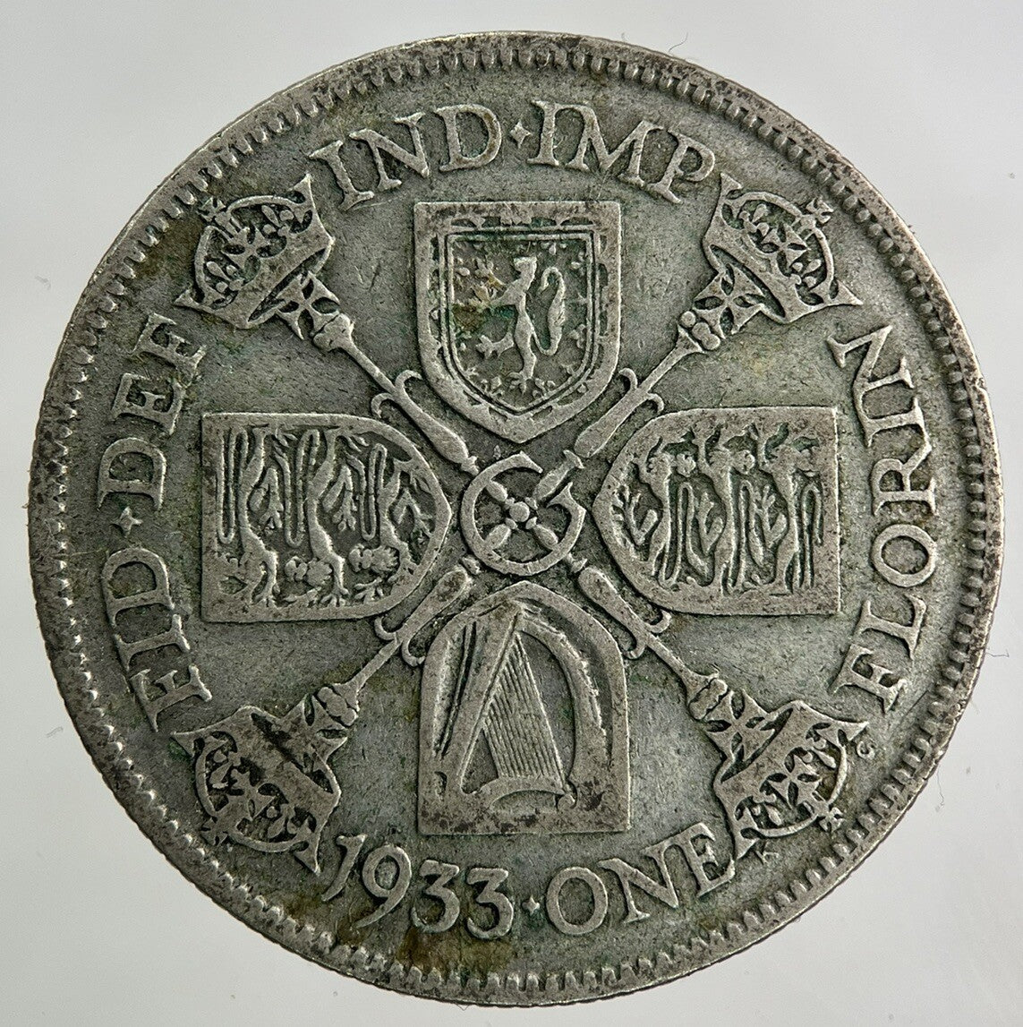 1933 George V Florin Silver Coin | Fine Collectable Grade