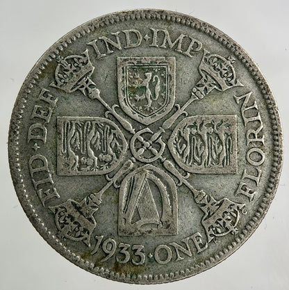 1933 George V Florin Silver Coin | Fine Collectable Grade