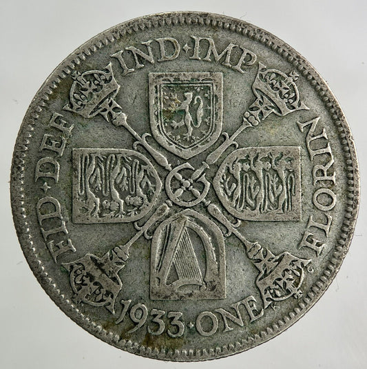 1933 George V Florin Silver Coin | Fine Collectable Grade