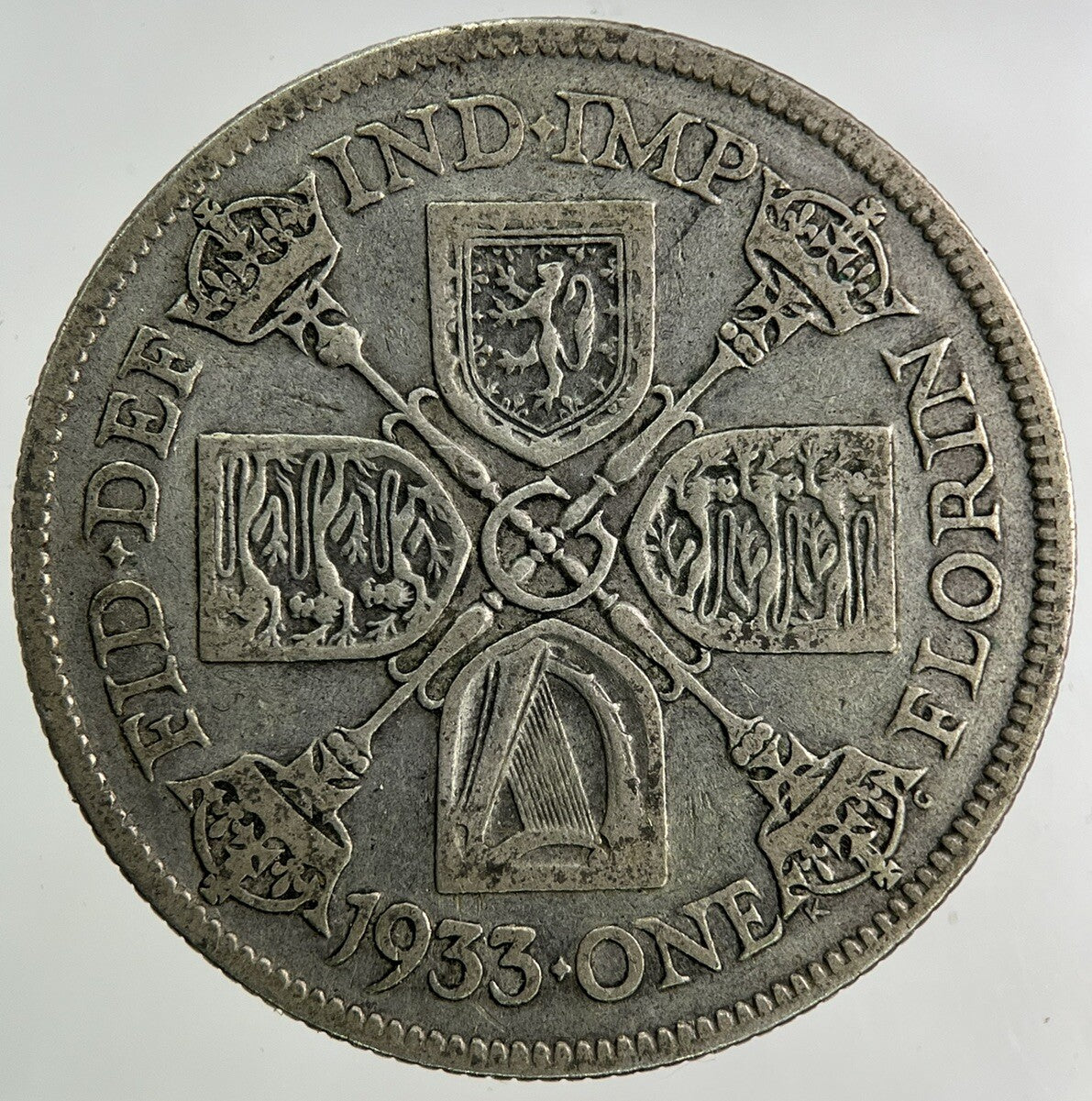 1933 George V Florin Silver Coin | Fine Collectable Grade