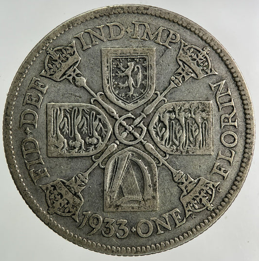 1933 George V Florin Silver Coin | Fine Collectable Grade