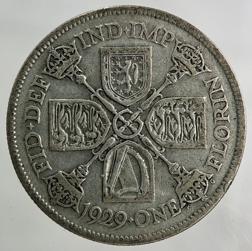 1929 George V Florin Silver Coin | Fine Collectable Grade