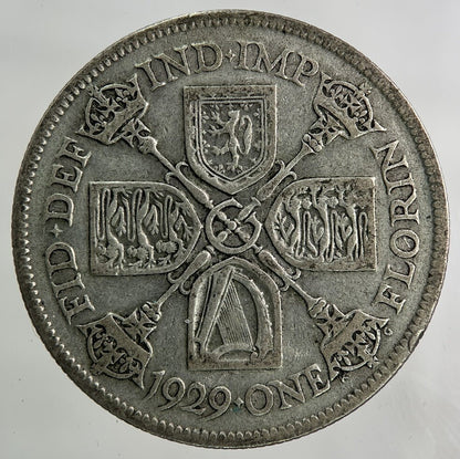 1929 George V Florin Silver Coin | Fine Collectable Grade