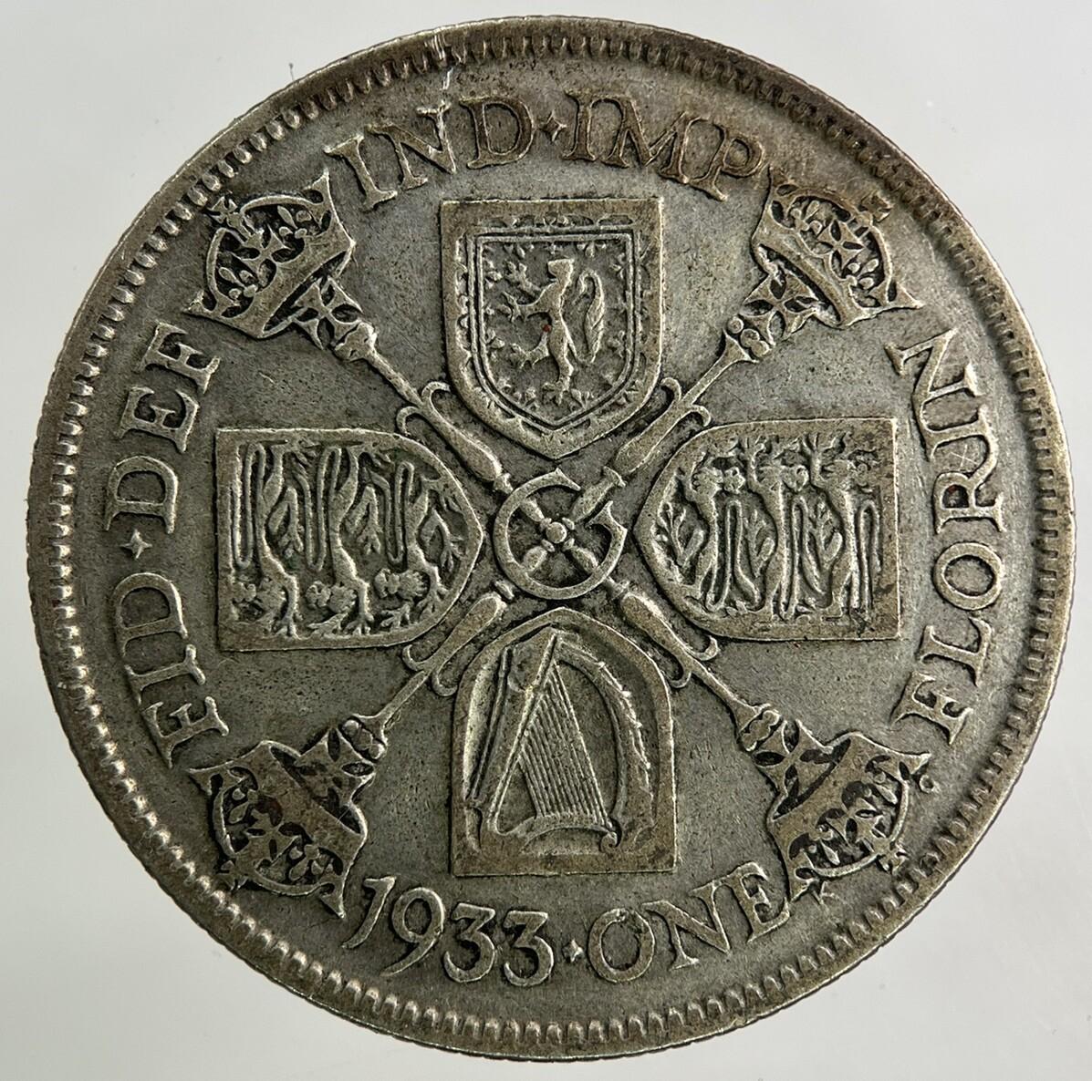 1933 George V Florin Silver Coin | Fine Collectable Grade