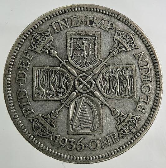1936 George V Florin Silver Coin | Fine Collectable Grade