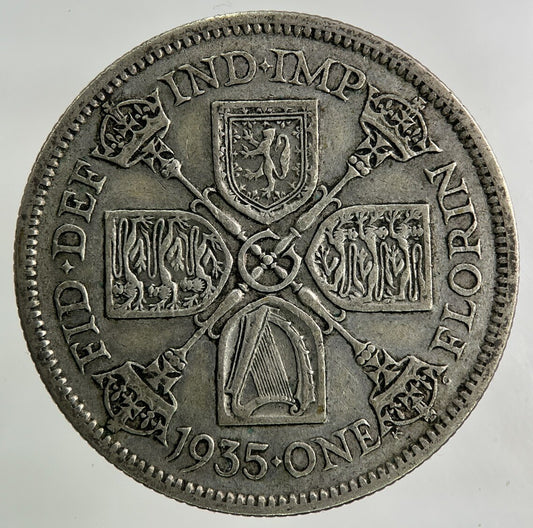 1935 George V Florin Silver Coin | Fine Collectable Grade