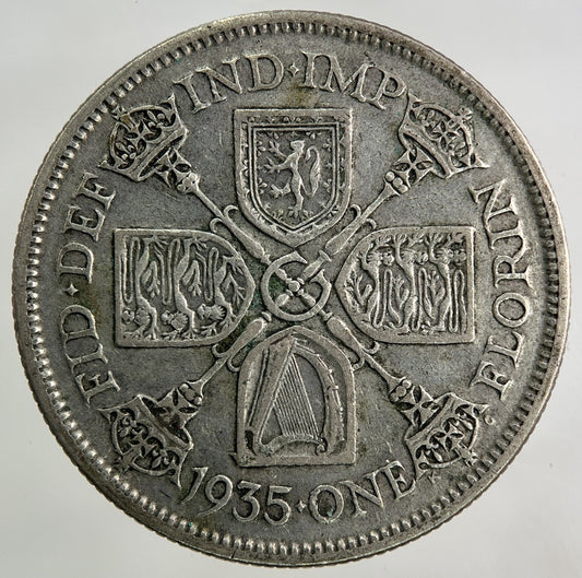 1935 George V Florin Silver Coin | Fine Collectable Grade