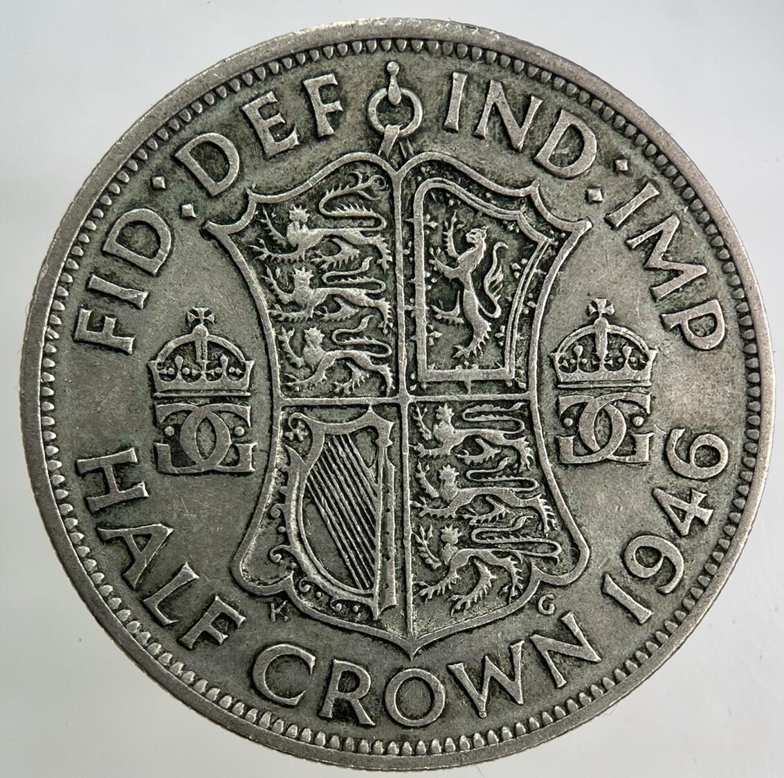 1946 George VI Half-Crown Silver Coin | Fine Collectable Grade