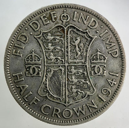 1941 George VI Half-Crown Silver Coin | Fine Collectable Grade