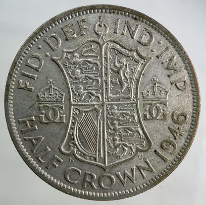 1946 George VI Half-Crown Silver Coin | Fine Collectable Grade