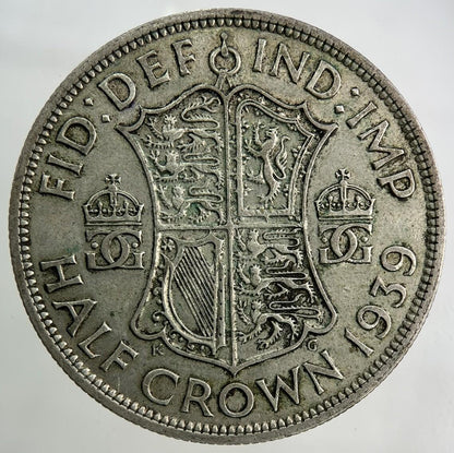 1939 George VI Half-Crown Silver Coin | Fine Collectable Grade