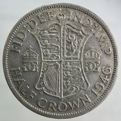 1946 George VI Half-Crown Silver Coin | Fine Collectable Grade