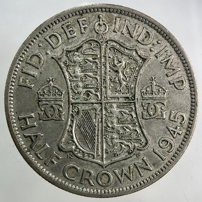 1945 George VI Half-Crown Silver Coin | Fine Collectable Grade