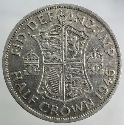 1946 George VI Half-Crown Silver Coin | Fine Collectable Grade