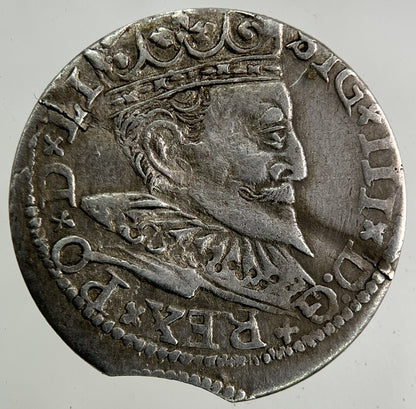 1597 Poland 3 III Grosz Groschen Silver Coin | Fine Collectable Grade