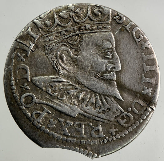1597 Poland 3 III Grosz Groschen Silver Coin | Fine Collectable Grade