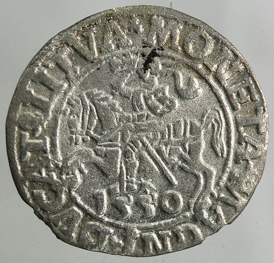 1550 Lithuania / Poland Half Groschen Silver Coin | Fine Collectable Grade