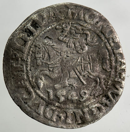 1549 Lithuania / Poland Half Groschen Silver Coin | Fine Collectable Grade