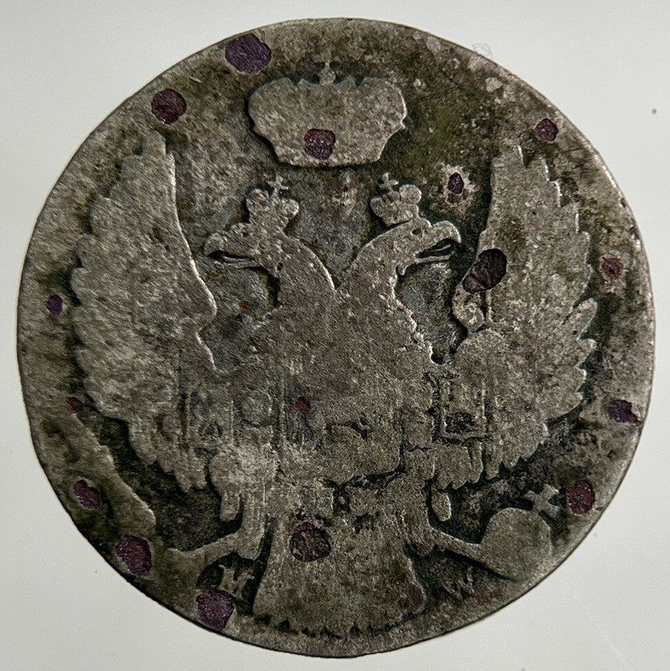 1836 Poland 10 Groszy Groschen Silver Coin | Collectable Grade