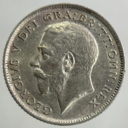 1916 George V Sixpence Silver Coin | Very High Grade