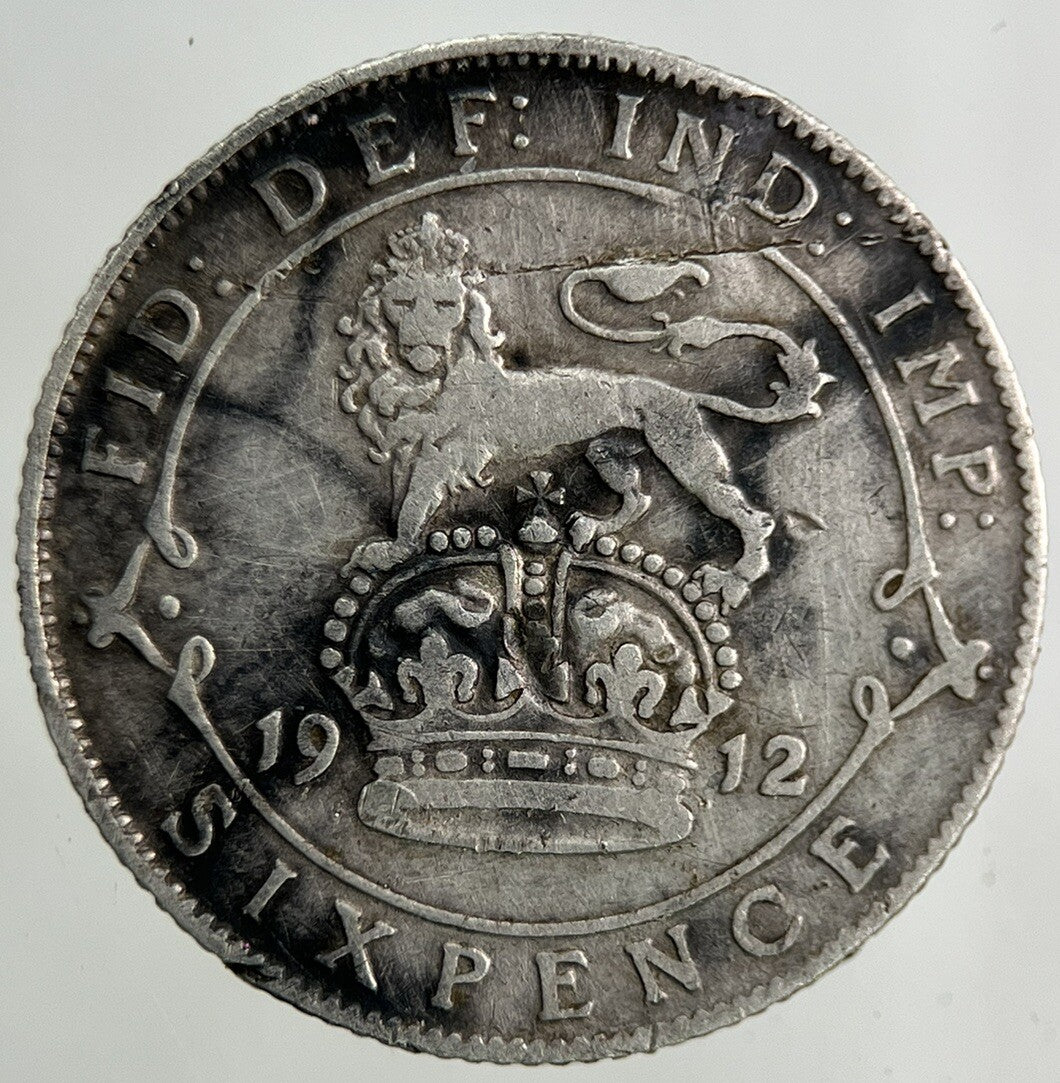 1912 George V Sixpence Silver Coin | Fine Collectable Grade