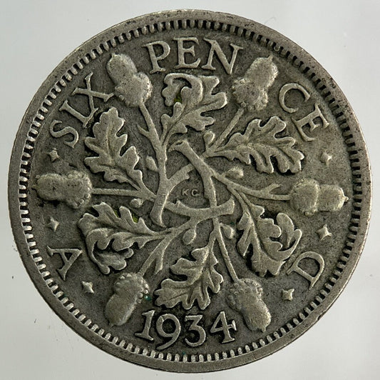 1934 George V Sixpence Silver Coin | Collectable Grade