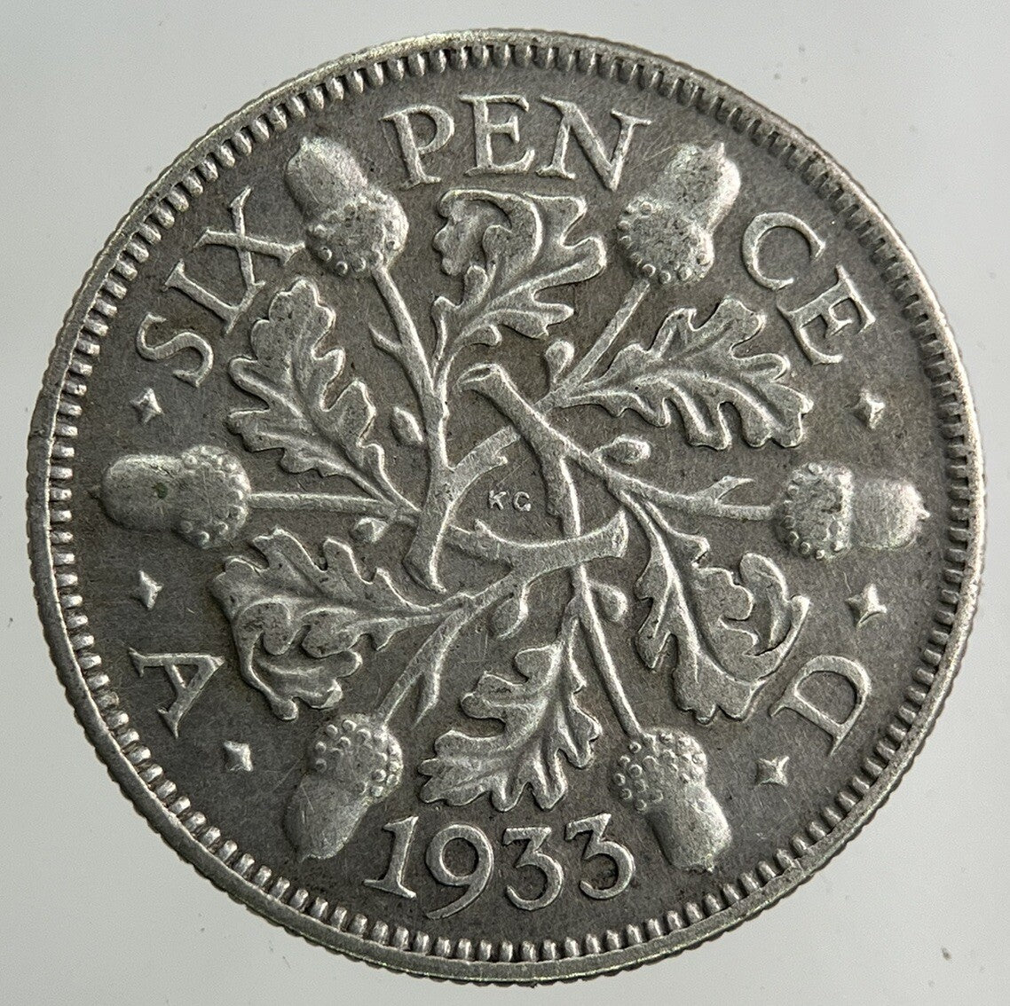 1933 George V Sixpence Silver Coin | Fine Collectable Grade