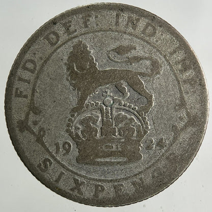 1924 George V Sixpence Silver Coin | Fair Grade