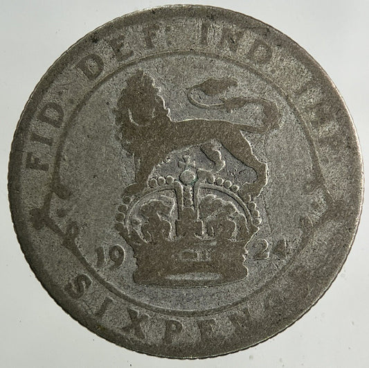 1924 George V Sixpence Silver Coin | Fair Grade