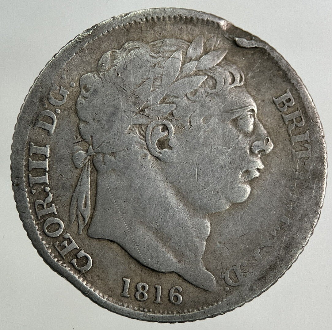 1816 George III 3rd Sixpence Silver Coin | Collectable Grade