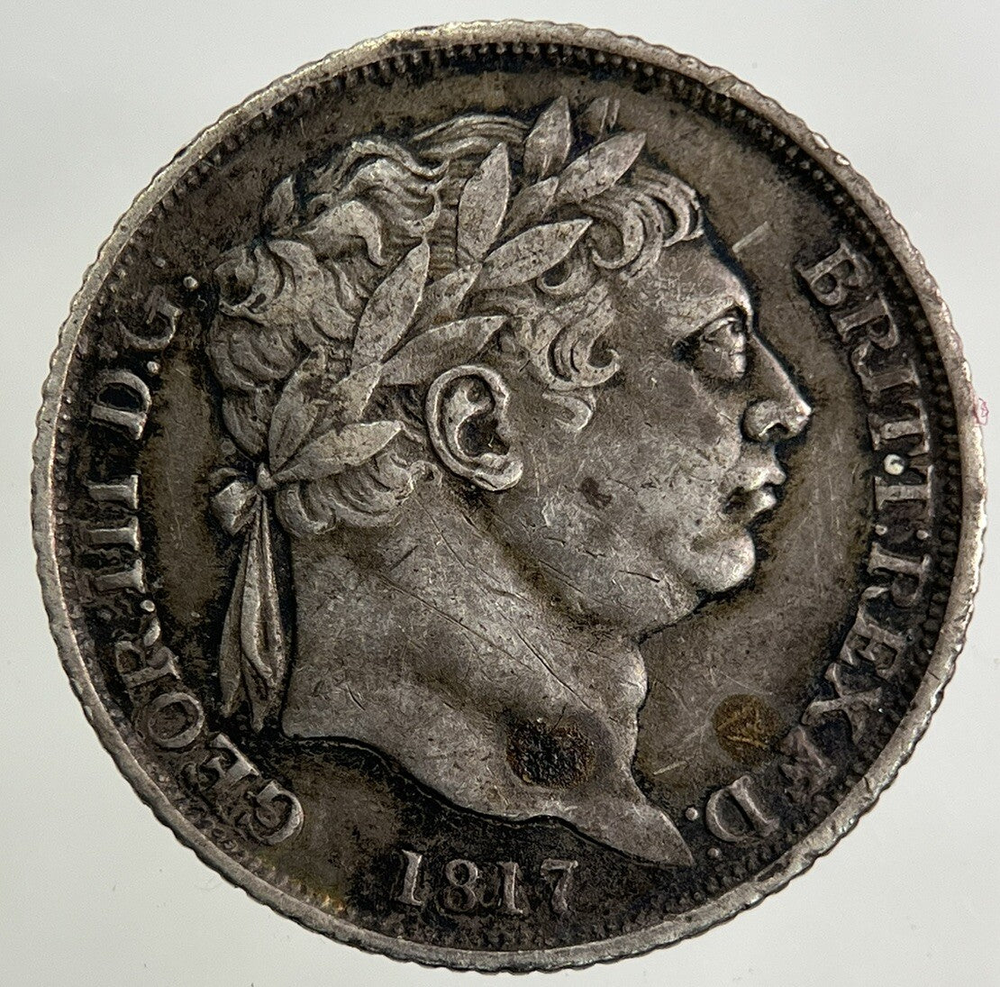 1817 George III 3rd Sixpence Silver Coin | Very High Grade