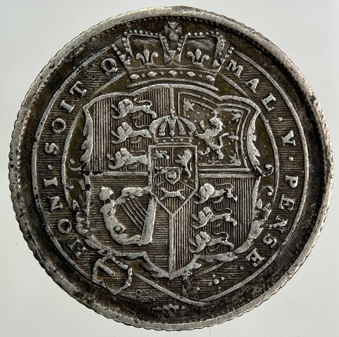 1817 George III 3rd Sixpence Silver Coin | Very High Grade