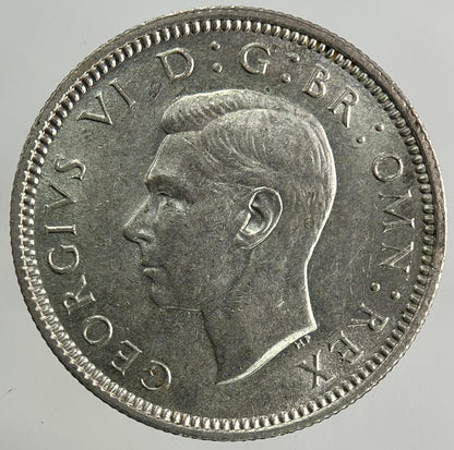 1942 George VI Sixpence Silver Coin | Very High Grade
