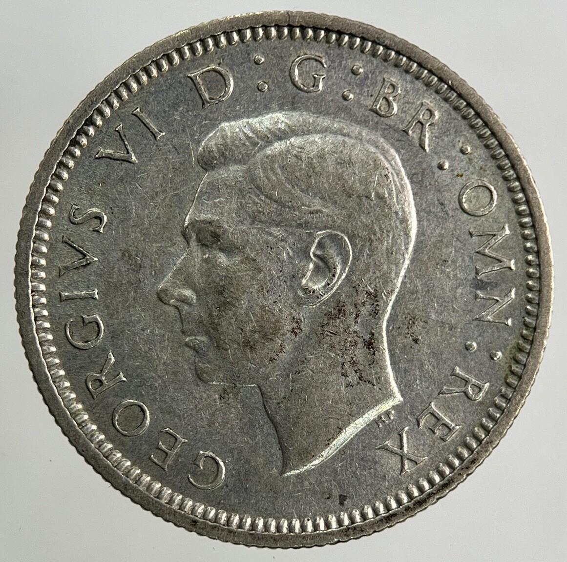 1938 George VI Sixpence Silver Coin | Very High Grade