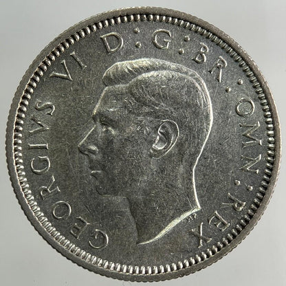 1939 George VI Sixpence Silver Coin | Very High Grade